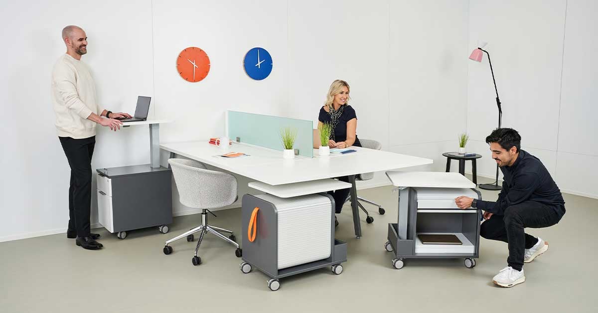Deskmakers' Sidekick Mobile Work Pedestals